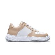 Wayne Leren Sneaker Beige Wit Mihara Yasuhiro , Beige , Heren