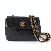 Pre-owned Leather chanel-bags Chanel Vintage , Black , Dames