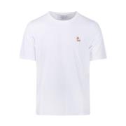 Fox Patch T-shirt Maison Kitsuné , White , Heren