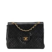 Pre-owned Leather chanel-bags Chanel Vintage , Black , Dames