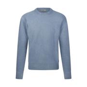 Ronde Hals Sweater in Suikerpapier Altea , Blue , Heren