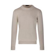 Mandorla Ronde Hals Sweater Roberto Collina , Beige , Heren