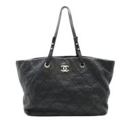 Pre-owned Leather chanel-bags Chanel Vintage , Black , Dames