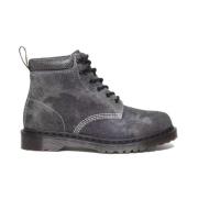 Stonewashed Suede Veterschoenen Dr. Martens , Gray , Heren