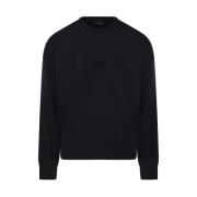 Klassieke Ronde Hals Sweatshirt in Zwart Emporio Armani , Black , Here...