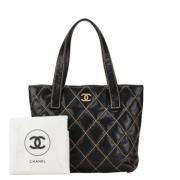 Pre-owned Leather chanel-bags Chanel Vintage , Black , Dames