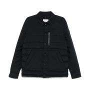 Korte Zwarte Donsjas met Logo Moncler , Black , Heren