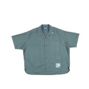 Groene Oxford korte mouw overhemd Mihara Yasuhiro , Green , Heren