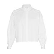 Lana Shirt Lange Mouw Blouse Moss Copenhagen , White , Dames