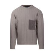 Ronde Hals Pullover Trui Emporio Armani , Gray , Heren