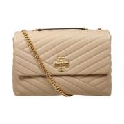 Chevron Convertible Schoudertas Tory Burch , Beige , Dames