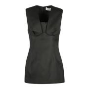 Stijlvol geweven vest in zwart Sportmax , Black , Dames