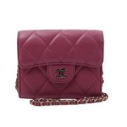 Pre-owned Leather chanel-bags Chanel Vintage , Pink , Dames