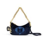 Velvet Finish Blauwe Hobo Tas Juicy Couture , Blue , Dames