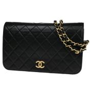 Pre-owned Leather chanel-bags Chanel Vintage , Black , Dames