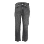 Mommy High Tapered Jeans Donkergrijs My Essential Wardrobe , Gray , Da...