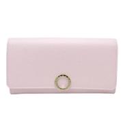 Pre-owned Leather wallets Bvlgari Vintage , Pink , Dames