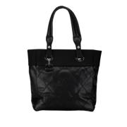 Pre-owned Leather chanel-bags Chanel Vintage , Black , Dames