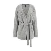 Gebreide jassen met V-hals Guess , Gray , Dames