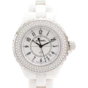 Pre-owned Plastic watches Chanel Vintage , White , Dames