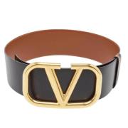 Pre-owned Leather belts Valentino Vintage , Black , Dames