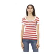 Casual korte mouw ronde hals T-shirt Trussardi , Multicolor , Dames