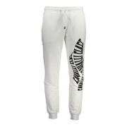 Sportieve Witte Katoenen Jeans met Elastische Tailleband Cavalli Class...