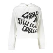 Hoodie met Logo Print Cavalli Class , White , Dames