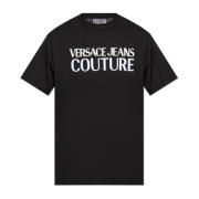 T-shirt met logo Versace Jeans Couture , Black , Heren