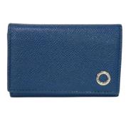 Pre-owned Leather wallets Bvlgari Vintage , Blue , Unisex