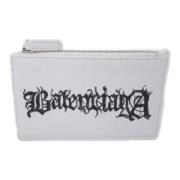 Pre-owned Leather wallets Balenciaga Vintage , White , Dames