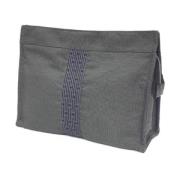 Pre-owned Canvas clutches Hermès Vintage , Gray , Dames