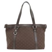 Pre-owned Canvas gucci-bags Gucci Vintage , Brown , Dames