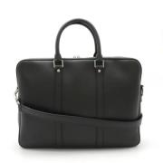 Pre-owned Leather briefcases Louis Vuitton Vintage , Black , Dames