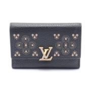 Pre-owned Leather wallets Louis Vuitton Vintage , Black , Dames