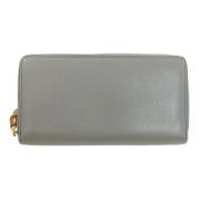 Pre-owned Leather wallets Gucci Vintage , Gray , Dames