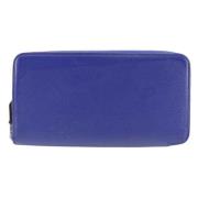 Pre-owned Leather wallets Hermès Vintage , Blue , Dames