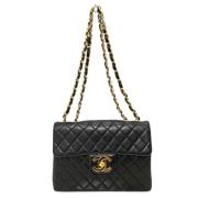 Pre-owned Leather chanel-bags Chanel Vintage , Black , Dames