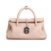 Roze Leren Handtas voor Vrouwen Zanellato , Pink , Dames