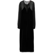 Zwarte Elegante Jurk voor Vrouwen Twinset , Black , Dames