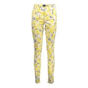 Contrasterende Skinny Broek met Logo Gant , Yellow , Dames