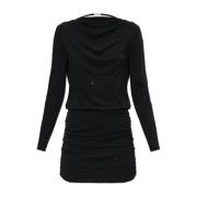 Jurk met glinsterende pailletten Versace Jeans Couture , Black , Dames