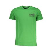 Print Logo Ronde Hals T-Shirt Cavalli Class , Green , Heren