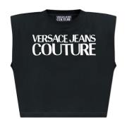 Mouwloze Top Versace Jeans Couture , Black , Dames