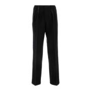 Zwarte wollen broek Maison Margiela , Black , Dames