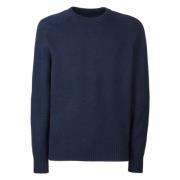 Navy Blue Ronde Hals Sweater Sease , Blue , Heren