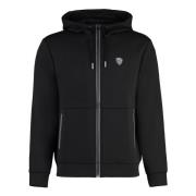 Hoodie met rits en zakken Emporio Armani EA7 , Black , Heren