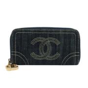 Pre-owned Denim wallets Chanel Vintage , Blue , Dames