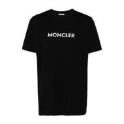 Zwarte T-shirt voor mannen Moncler , Black , Heren