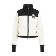 Natuurlijke Zip Up Cardigan Moncler , White , Dames